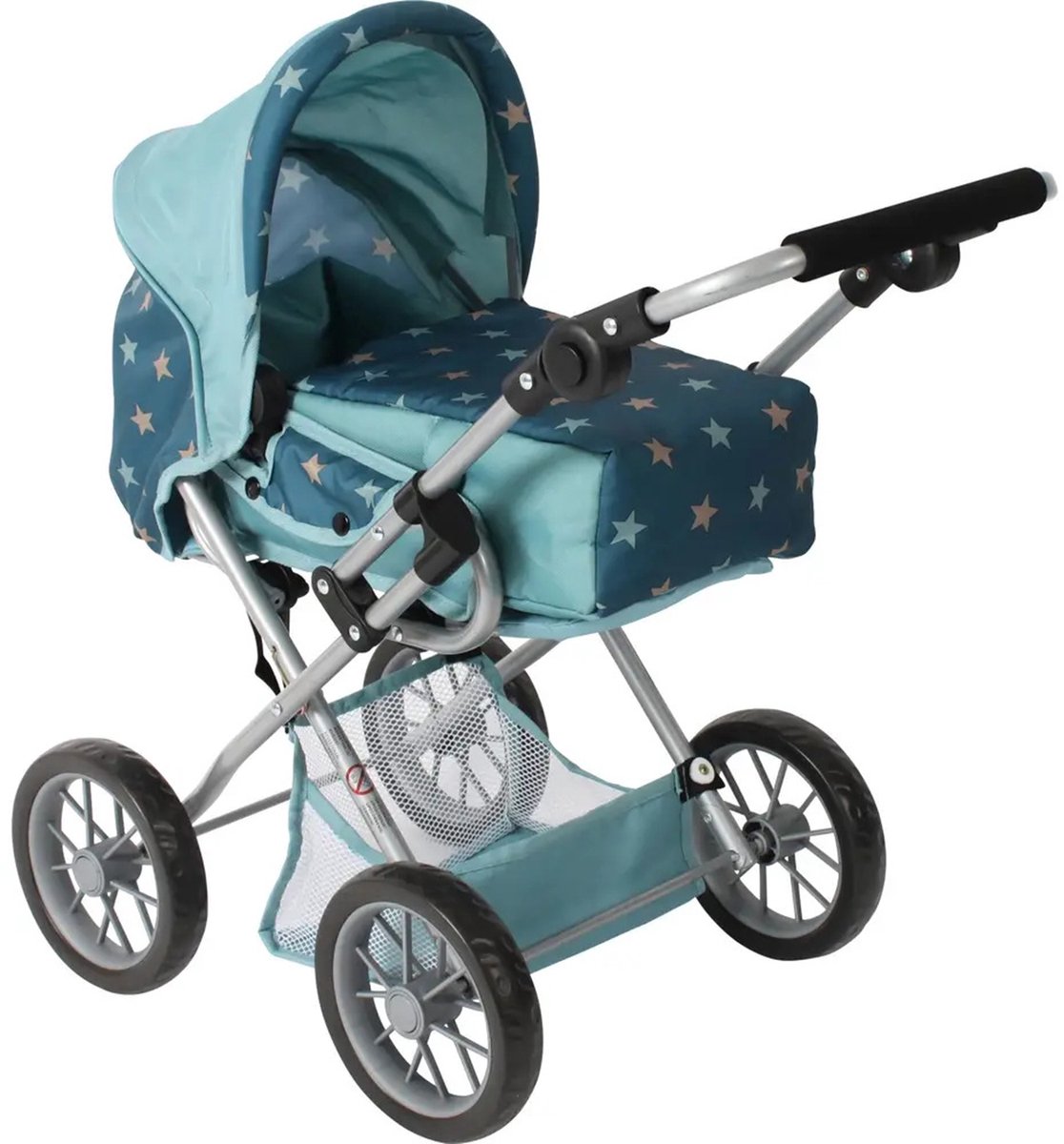Poppenwagen - Combi Leni Sternchen turquoise