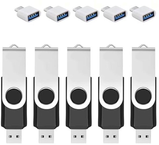 Cle USB 1 Go Lot de 10 Clés USB 2.0 Mémoire Sticks - Clef USB 1Go