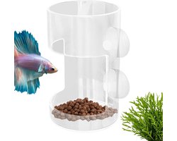 Ynkkvre -Aquarium Voederbak 10x6cm | Ronde Schaal met Zuignappen | Drijvende & Zinkende Voedselcontainer/Dispenser voor Voeren van Schildpadden en Garnalen