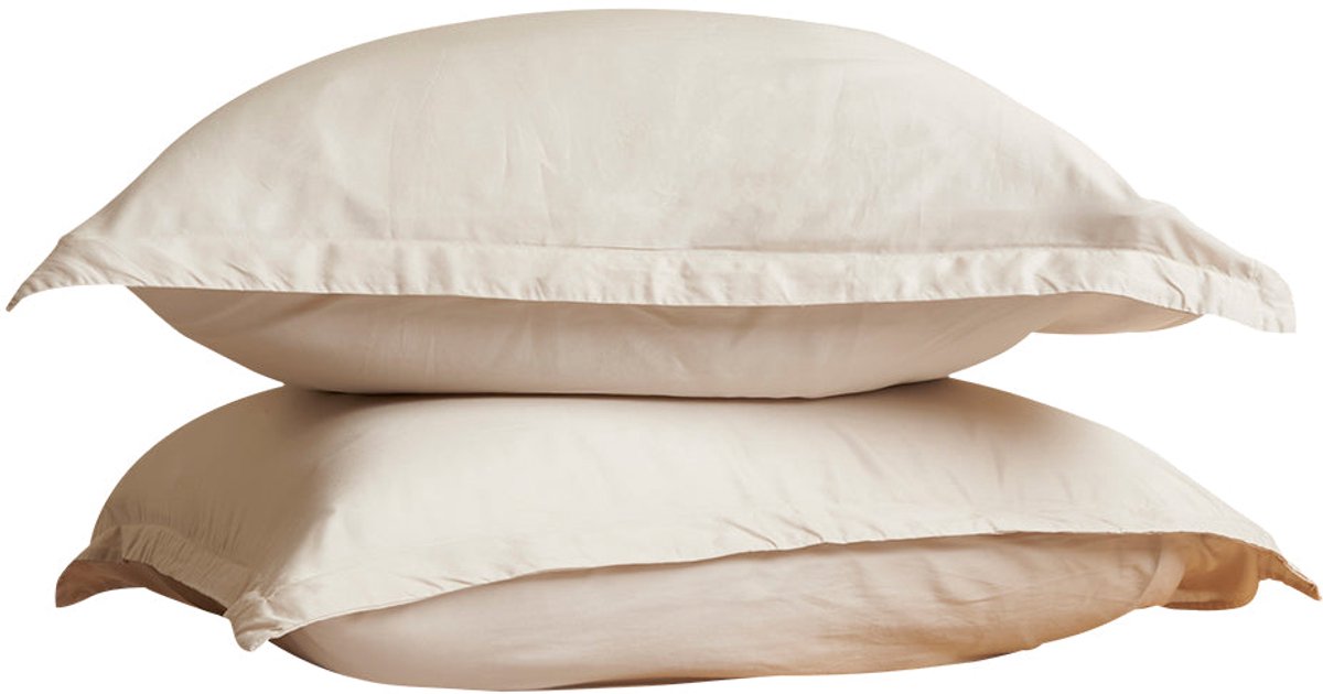 Coco & Cici TENCEL - Twill Kussensloop Beige 1 kussensloop 60x70