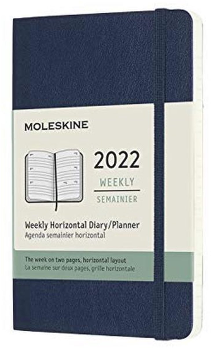 Weekkalender 2022 - 12 maanden horizontale weekplanner in pocketformaat