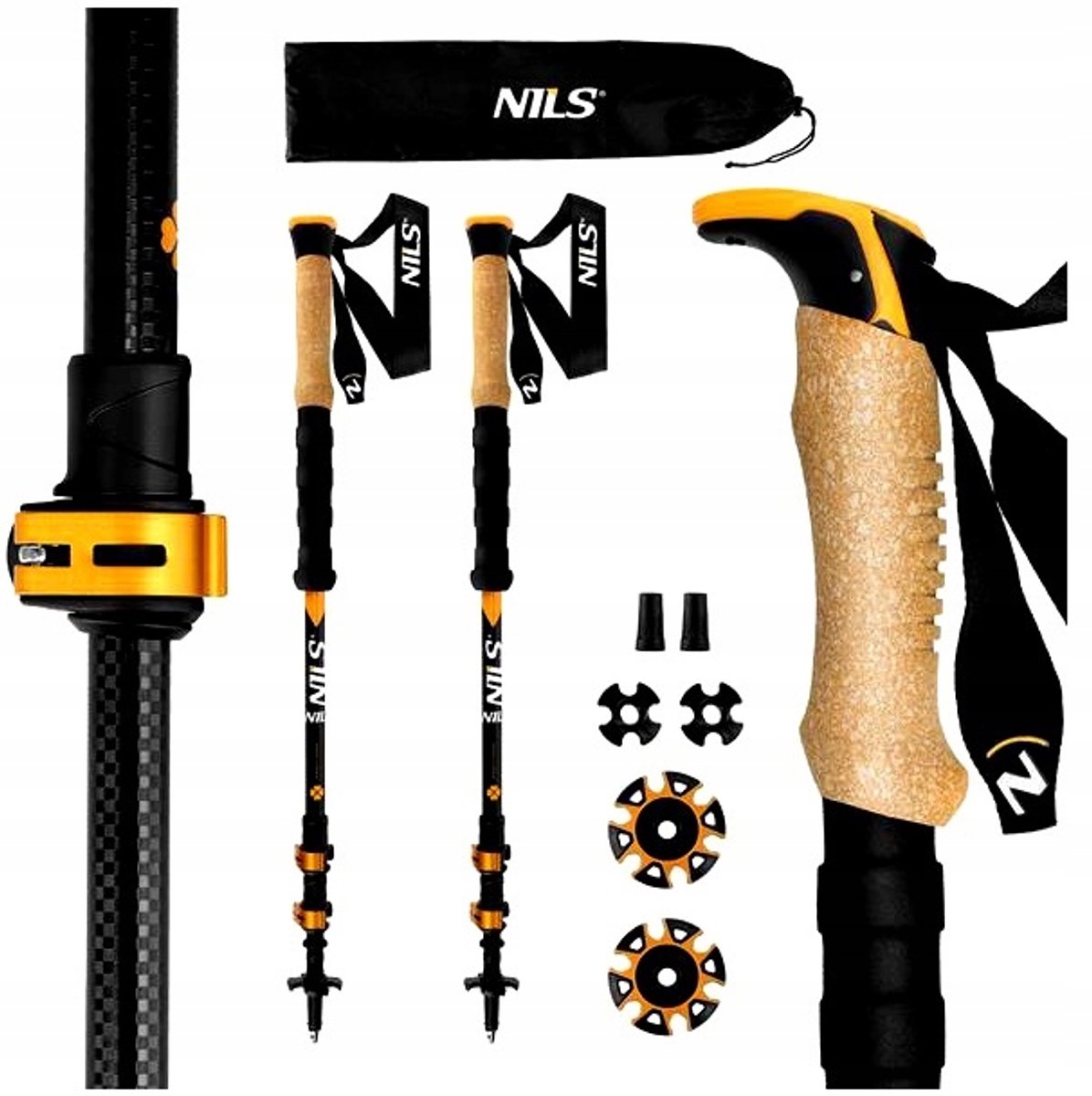 Nils TK8605 Trekkingstokken - Verstelbaar Aluminium, 135cm