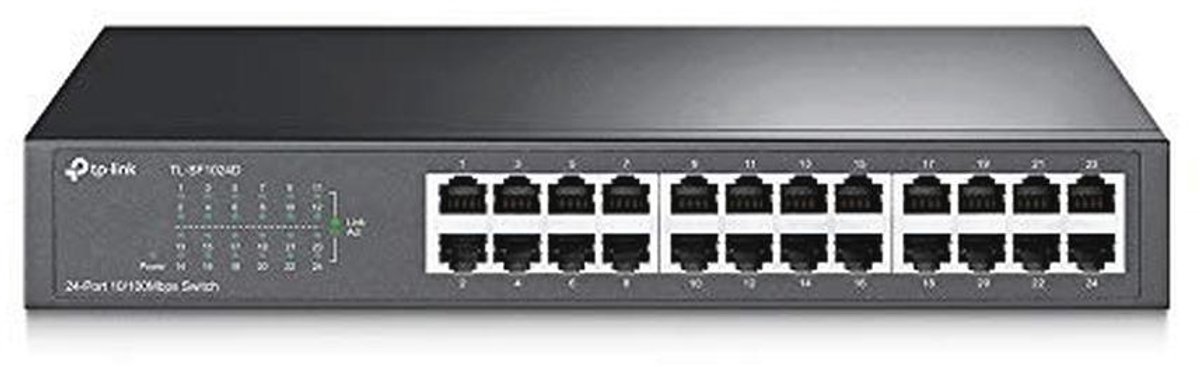Netwerk-switch 24 poorten Unmanaged Fast Ethernet (10/100) Zwart