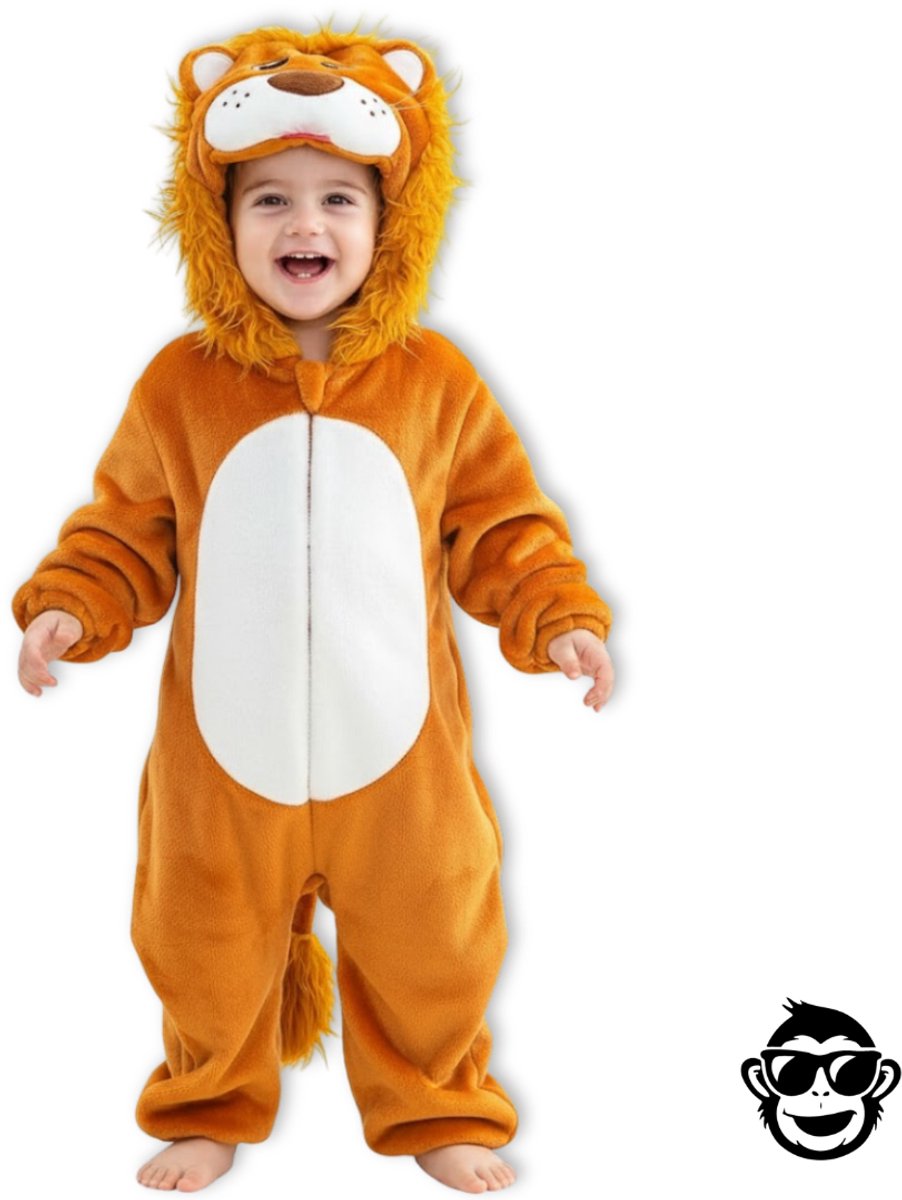 BoefieBoef Wilde Leeuw Dieren Kleuter Onesie Peuter Pyjama Kinderen 2 tot 4 jaar – Verkleedkleding met Luierrits – Carnaval Dierenpak - Kerst en Kraamcadeau - Zacht Flanel - Baby Romper - Boxpak - Jongens - Meisjes - Kruippak - Winterpak — afbeelding 10