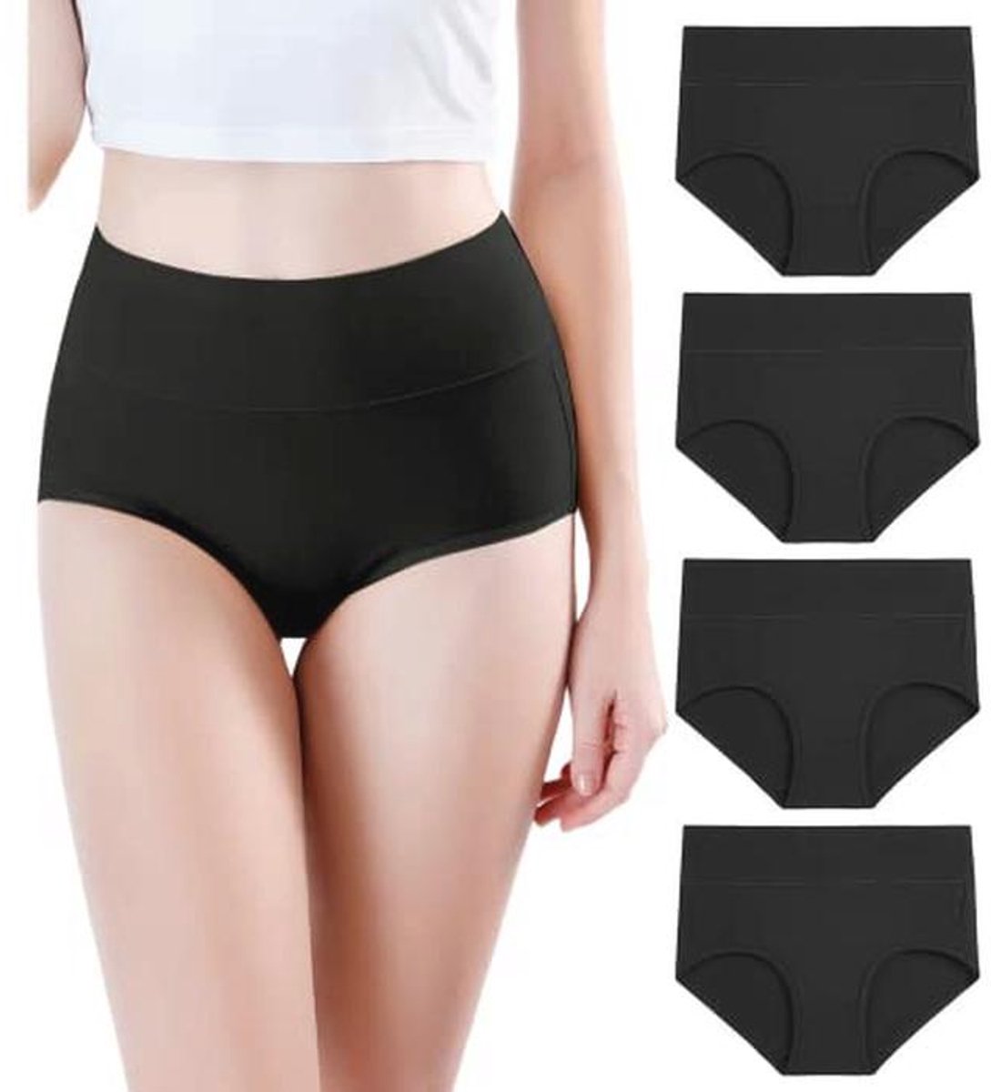 Hoge Taille Dames Onderbroeken - 5 Stuks Kleurrijke Katoenen Slips