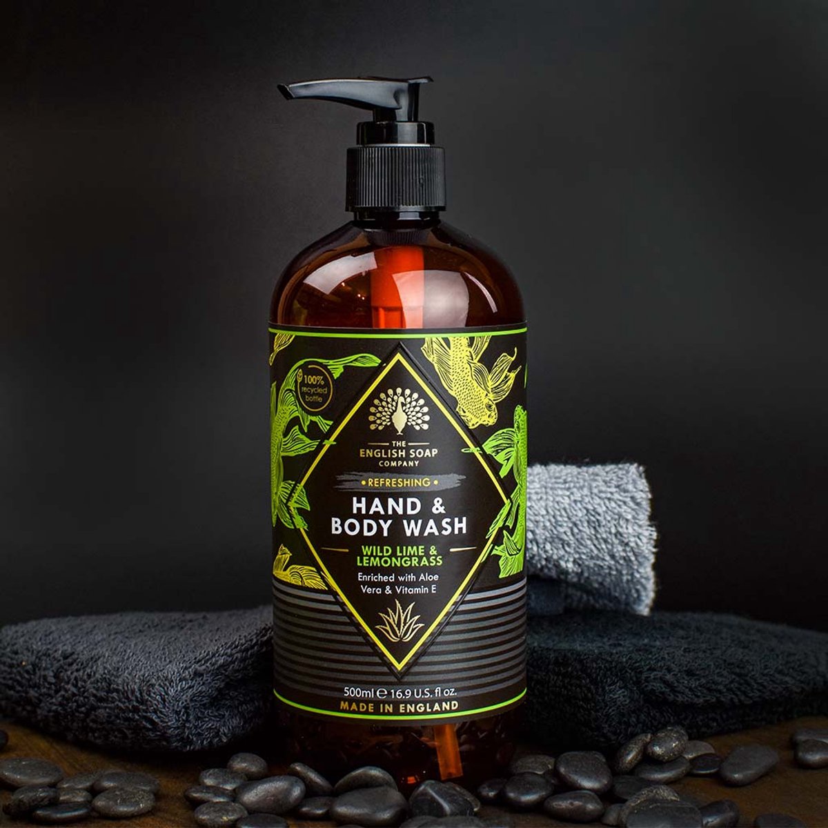 Hand & Body Wash 500ml Lime & Lemongrass - The English Soap Company