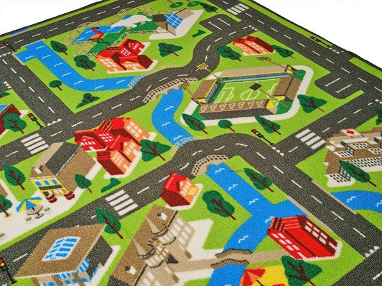 Jouw Moderne Speelkleed - Verkeerskleed - Speeltapijt - Autokleed - 180x130cm — afbeelding 5
