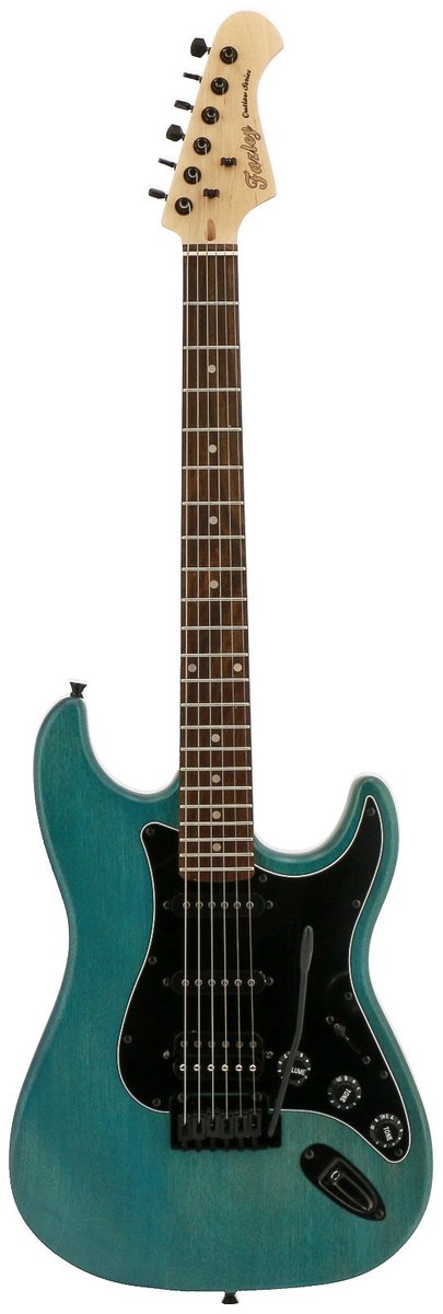 Fazley Outlaw Series Sheriff Basic HSS Blue elektrische gitaar met gigbag