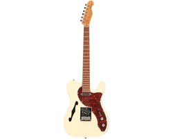 Semi-akoestische gitaar - incl. gigbag - Met gratis lessen - Fazley Wit