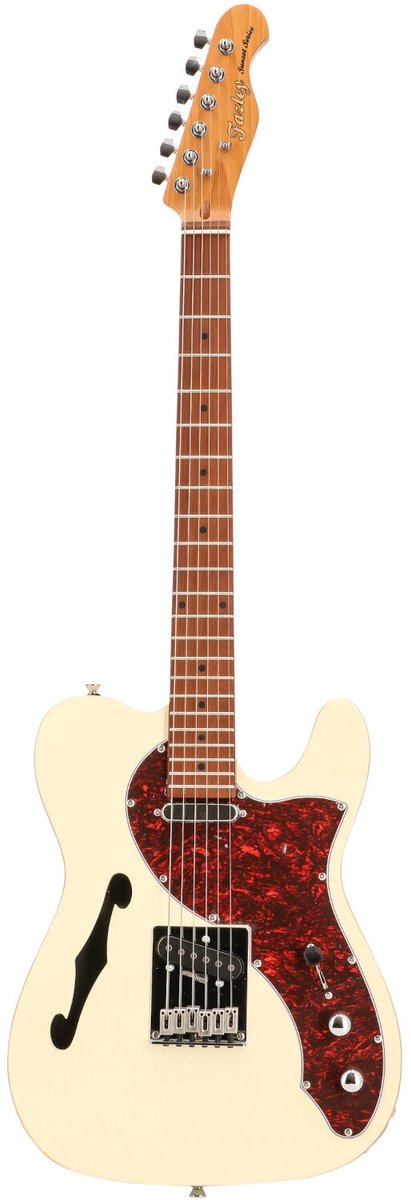 Semi-akoestische gitaar - incl. gigbag - Met gratis lessen - Fazley Wit