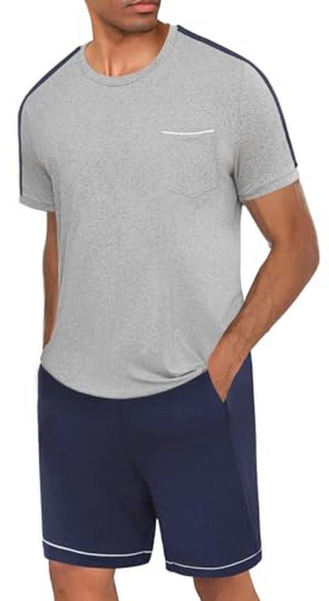 Korte Heren Pyjama Katoen Tweedelig Zomer Loungewear
