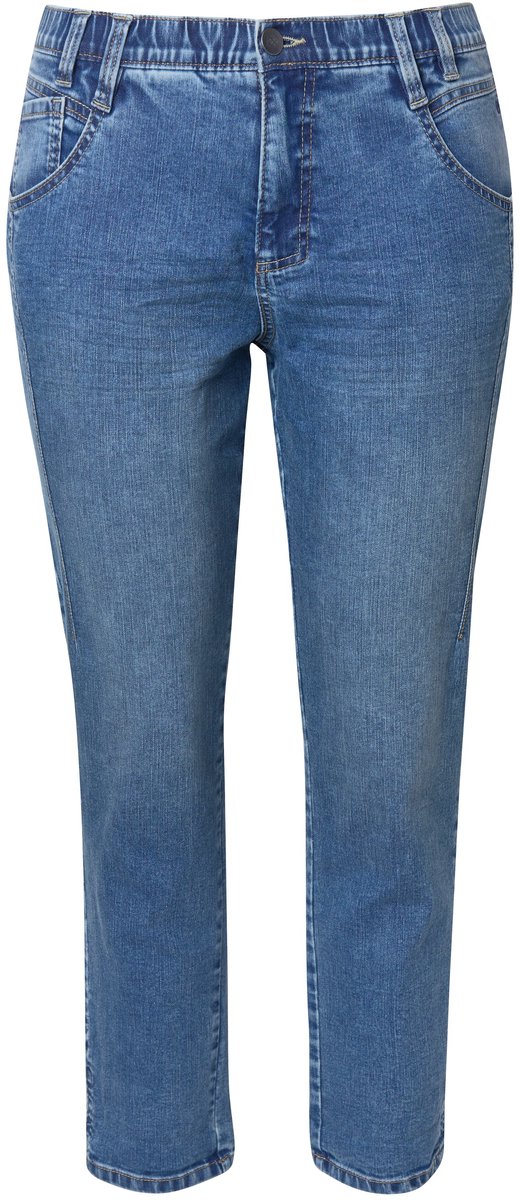 Laurasøn - Dames - Boyfriend jeans 5-pocket met gerecycled polyester - Donkerblauw denim - Maat 56