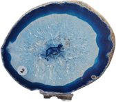 Agaat schijf blauw (gekleurd) 10-13cm BolDEAL