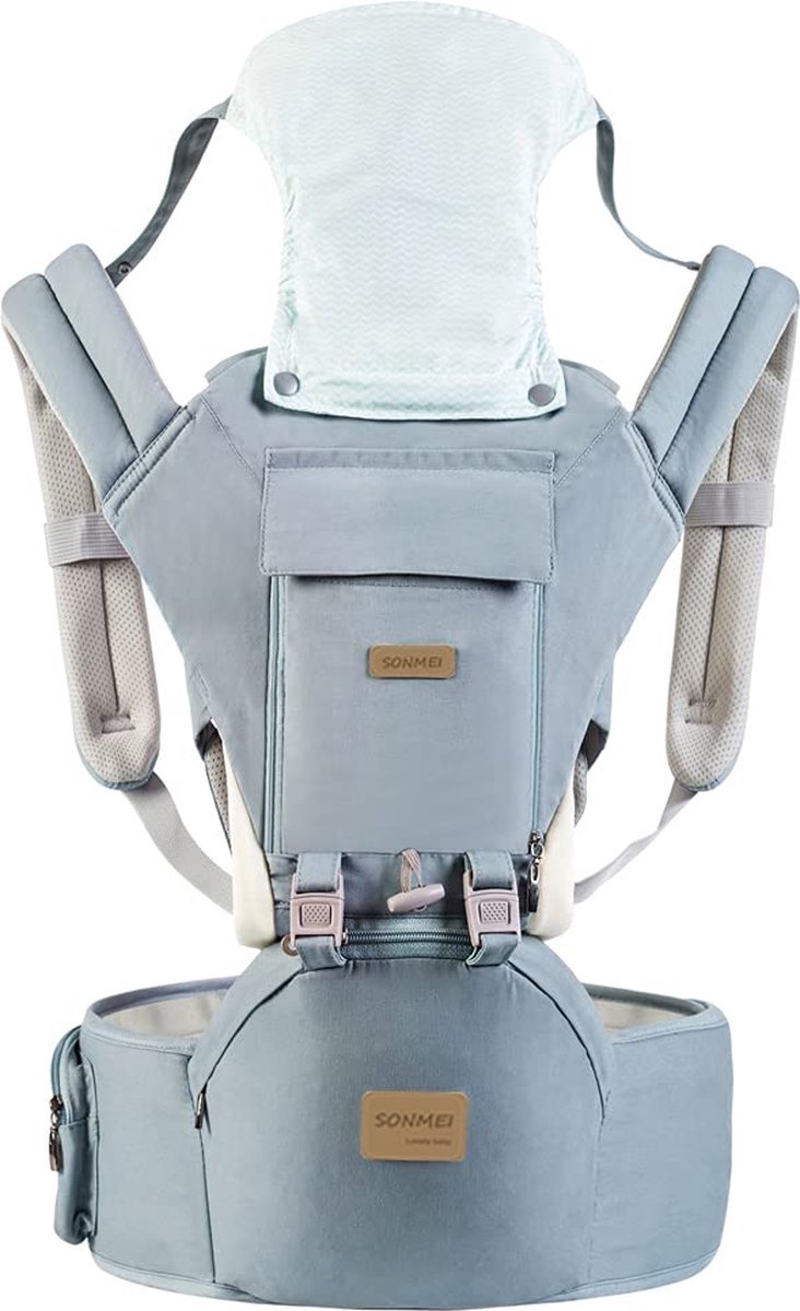 Stunq® Ergonomische Babydrager met Heupzitje voor Alle Seizoenen en Activiteiten