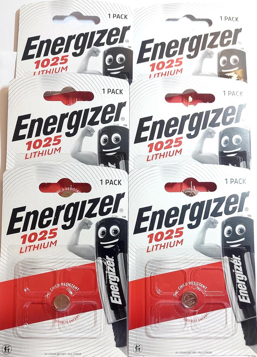 Lithium Knoopcel Batterij CR1025 - 6 Stuks