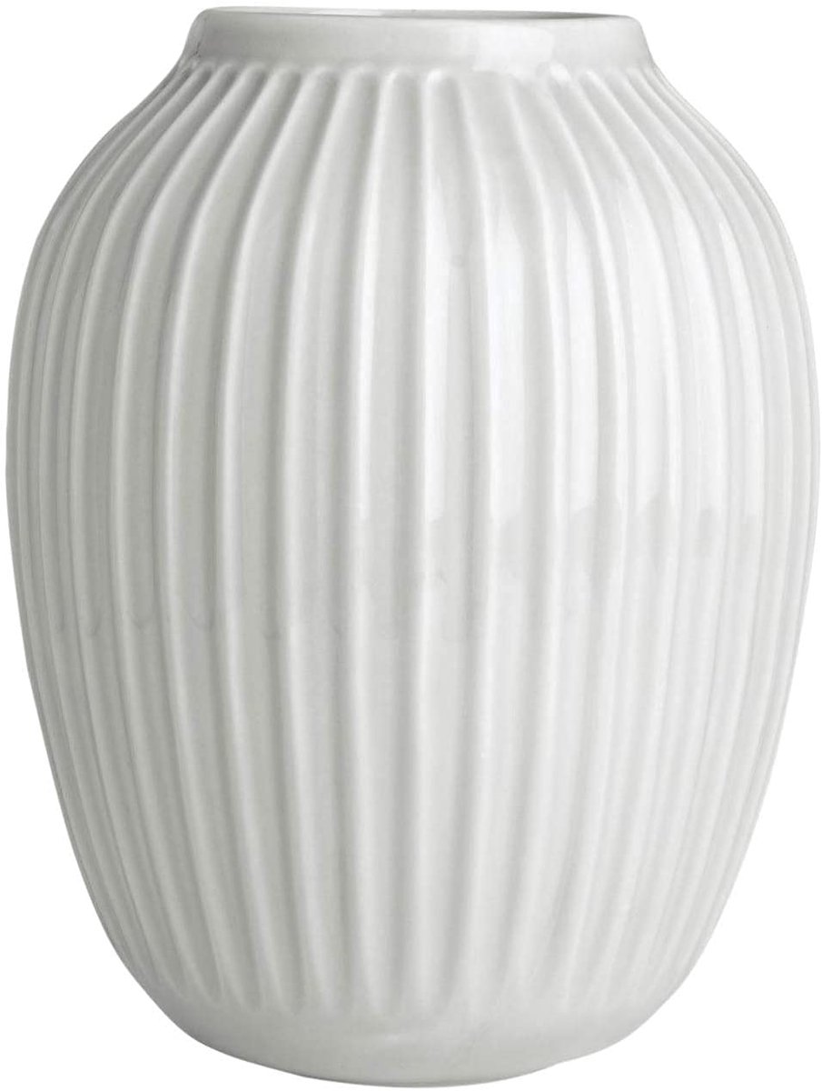 Unyqoos Elegante witte vaas van 25 cm voor een stijlvol interieur