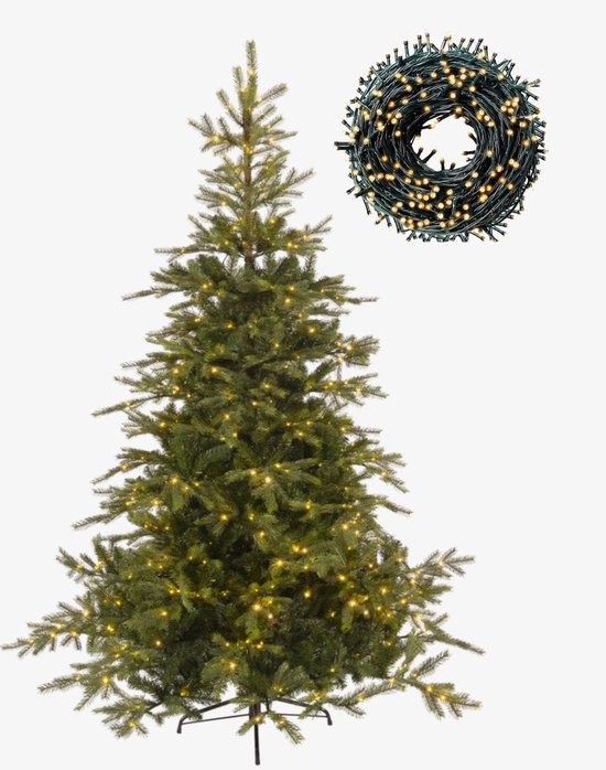 kerstboom 250cm met geïntegreerde LED-verlichting 