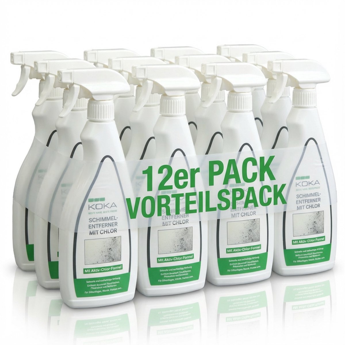 12x KOKA Schimmelverwijderaar Actief Chloor Wand Anti-Schimmel Spray Schimmelreiniger