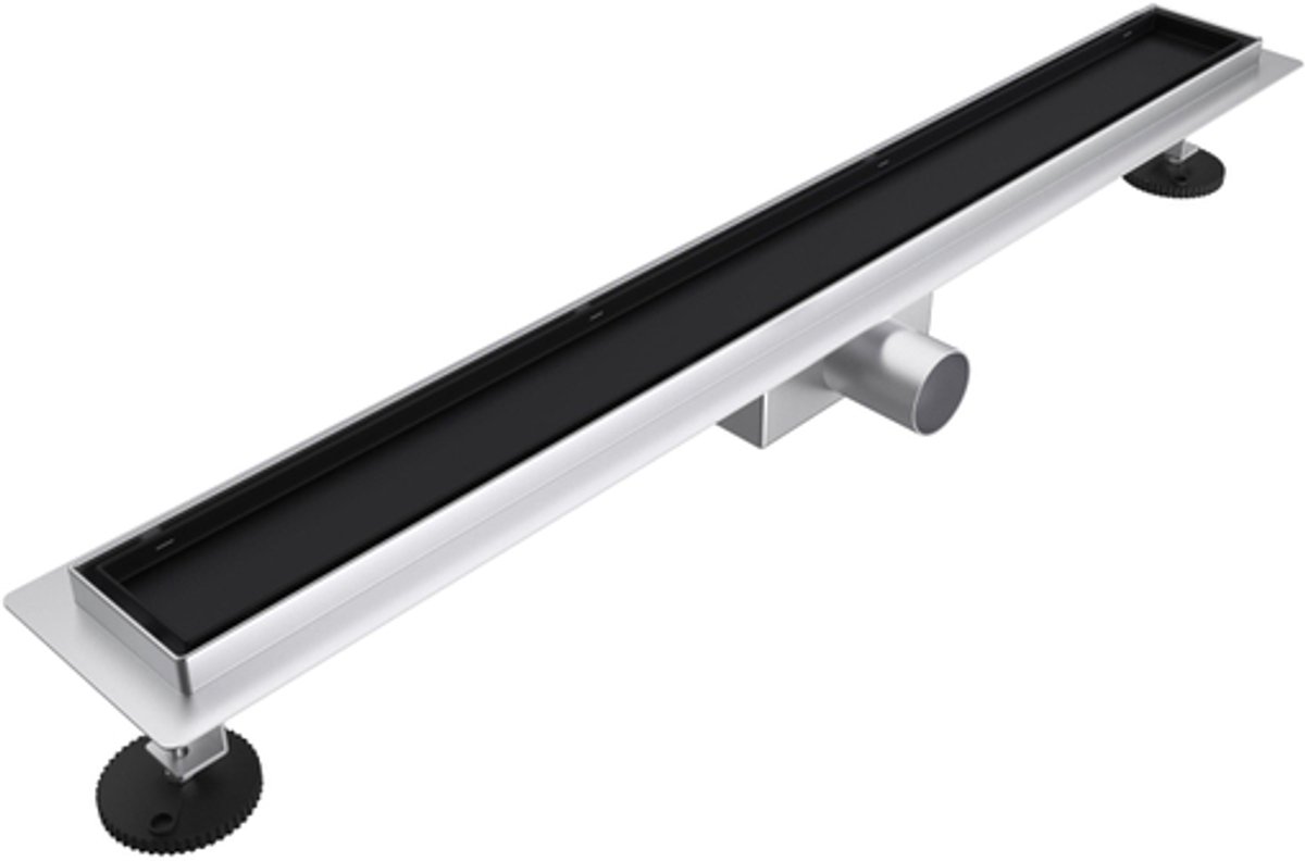 FugaFlow Eccelente Anta douchegoot - 80cm - tegelrooster - vloerflens - mat zwart