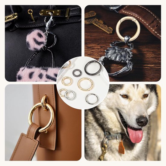 50 Stück Metall-O-Ring, Robust, Langlebig, Eisenringe, Schnallen-Hardware, Handwerkskreis für Gürteltaschen, DIY-Zubehör, 15 X 3 Mm(Gold