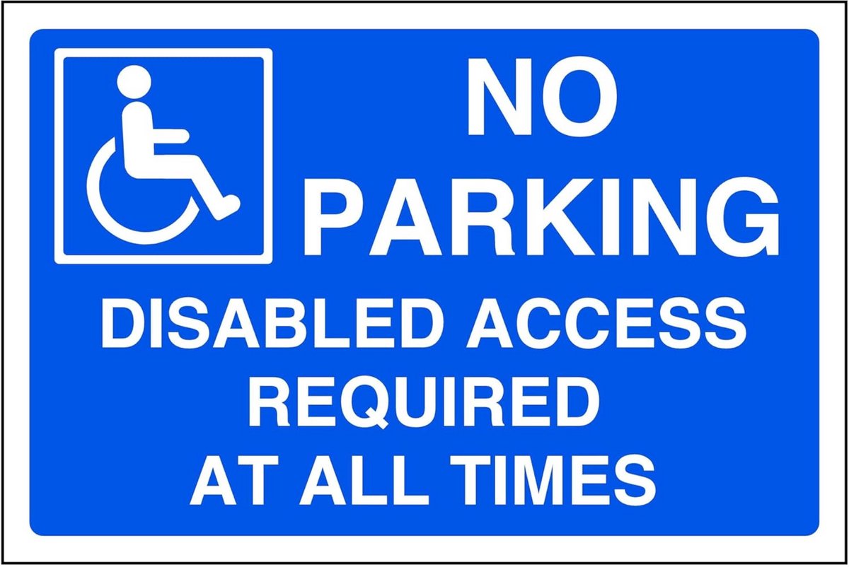 Parkeerverbod Bord - Geen Parkeren Invaliden Toegang - Aluminium Dibond 60x40cm