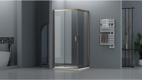 NALA Portes de douche de 8 mm double vantail angulaire réversible H.200