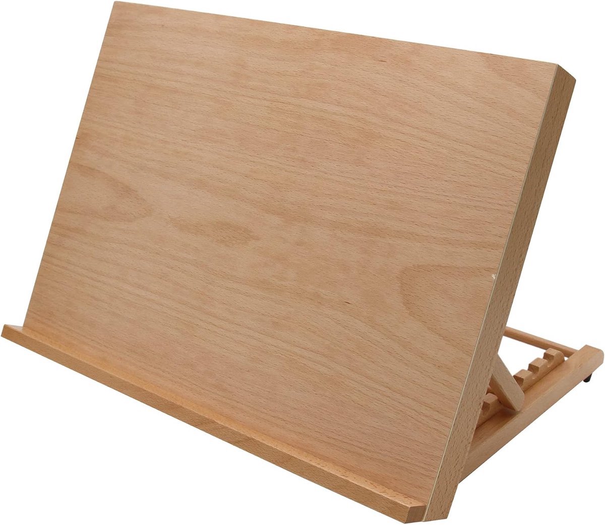 Stunq® Tafel Ezel Tekenbord + Werkstation Formaat A3 Compact - 30 x 43 cm, Beukenhout, voor Schilderen + Schetsen, Acryl, Aquarel, Potlood of Houtskool