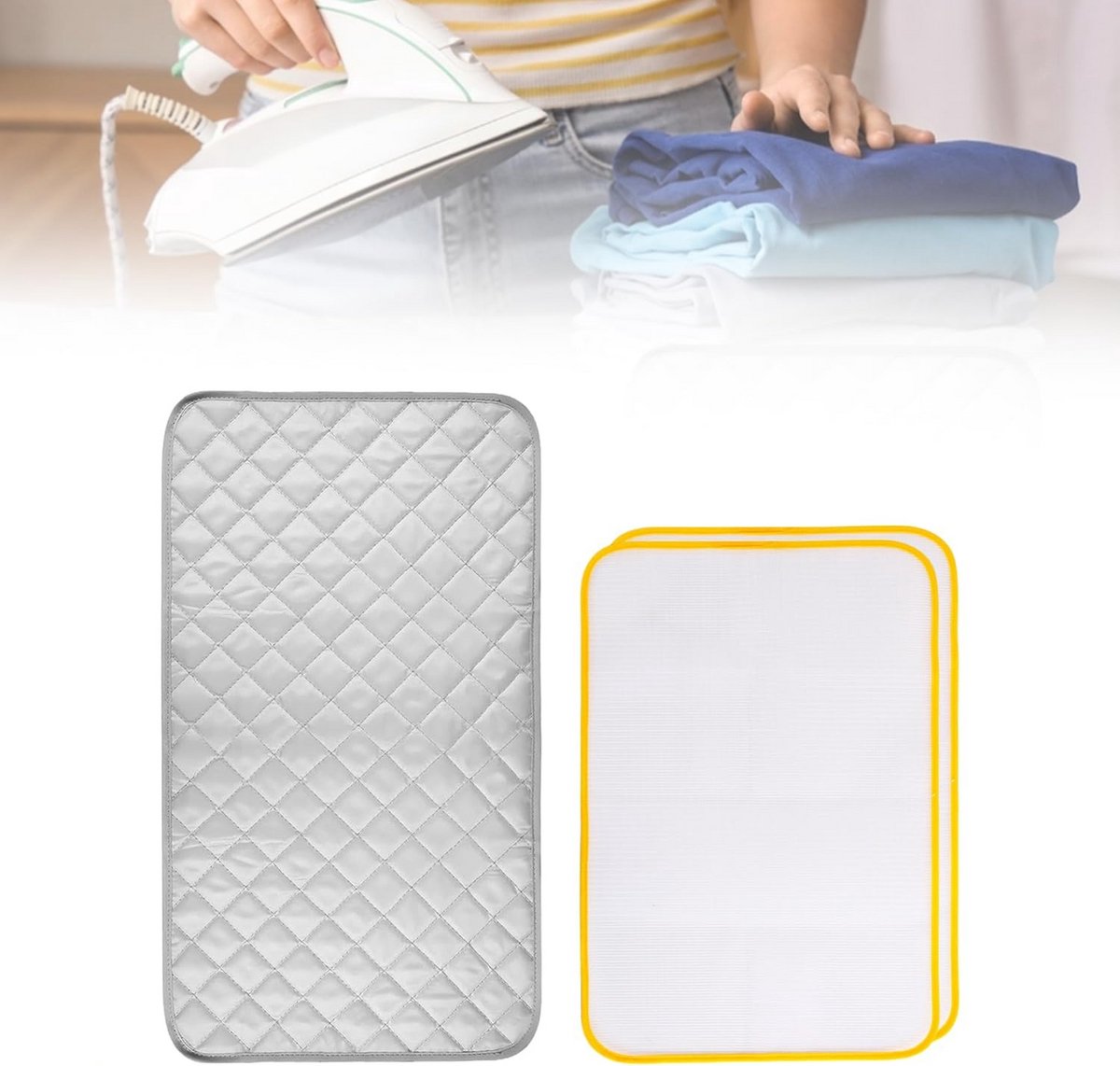 Opvouwbare Strijkmat Set (3 stuks) - Hittebestendige Onderlegger voor Tafel en Reizen