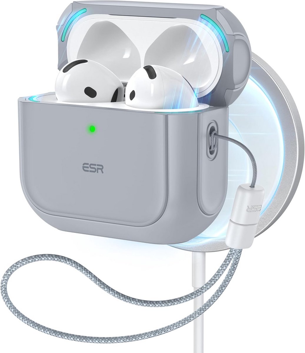 Beschermhoes met Lanyard voor AirPods 4 (USB-C, 2024) - Valbescherming en MagSafe Compatibel