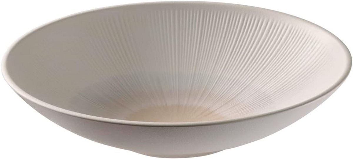 Ronde Melamine Serveerschaal Wit/Beige - Ø 30 cm - 2,2 Liter
