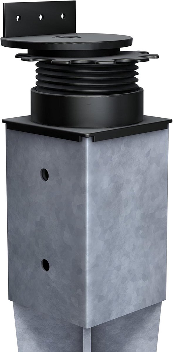 Verstelbare Terrasdragers Flex 42-87 mm Set 5 Stuks met Bodemhuls Montage