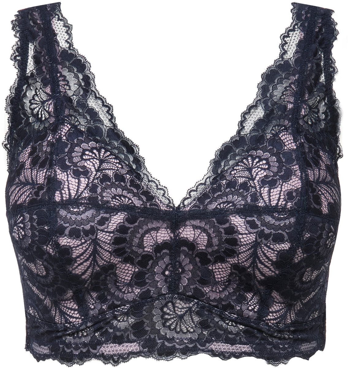 TruYou Dames - Bralette kant zachte cups zonder beugel - Oudroze