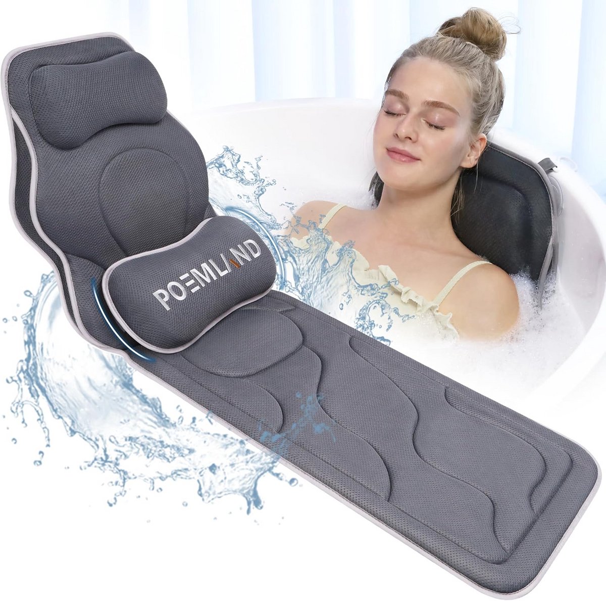 Luxe Full Body Badkussen met Tailleondersteuning en Antislip Coating
