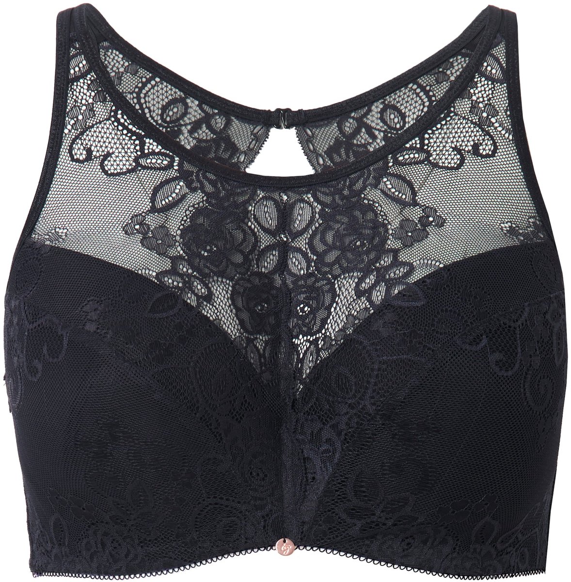 TruYou Dames - TRUYOU beugel-BH zachte cups kant high cut - Zwart