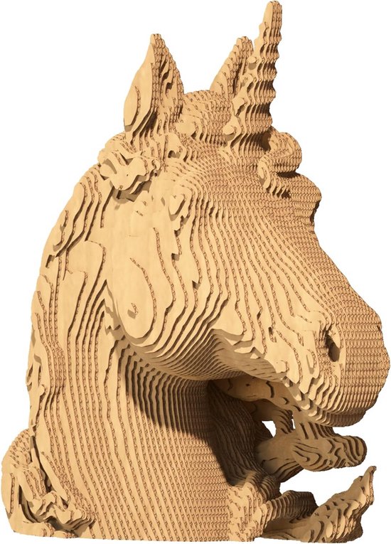 3D Puzzel van Karton - Eenhoorn Figuur voor Vaardigheidsontwikkeling | bol