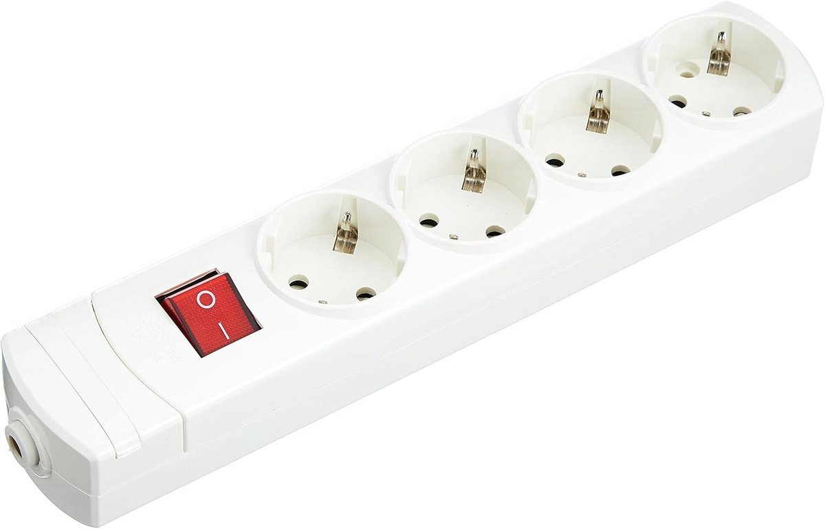Multifunctionele stekkerdoos met 4 aansluitingen