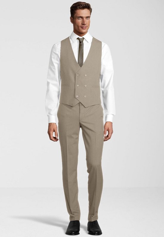 Gilet Habillé Homme Coupe Droite Élégante - 3 Poches - Idéal Costume Smoking Affaire Mariage - Solide Et Confortable