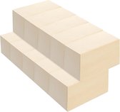 6 stuks houtsnijhout, natuurlijk lindehout, balsahout om te
