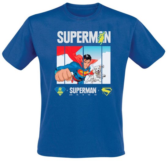 Superman 2025 - Superman Look Up Heren T-shirt - blauw - XL