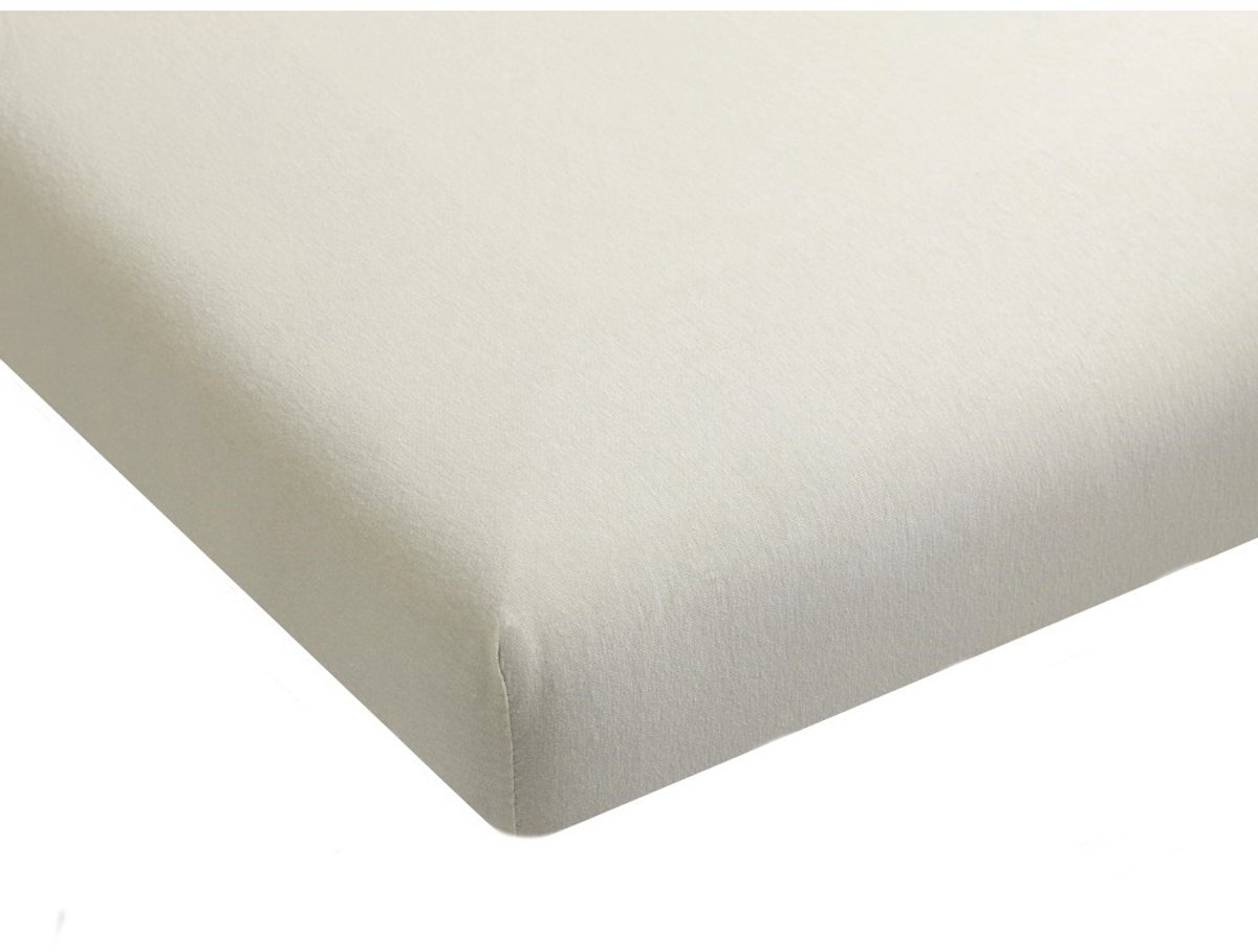Hoeslaken Jersey Katoen - Topdekmatras Ecru - 200x220 - 100% Katoen - Oeko-Tex gecertificeerd