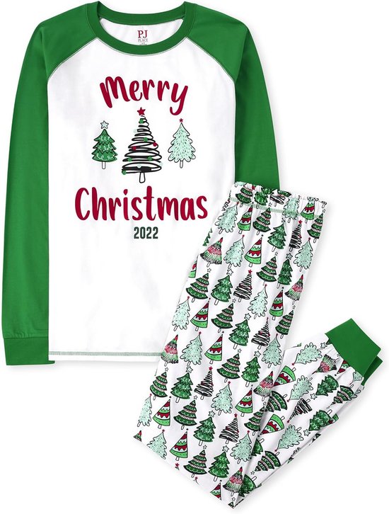 ELUTONG Kerstpyjama voor volwassenen, 1 stuk kerstman-nachtkleding voor heren of dames met lange mouwen, voor S-2XL, XXL ELUTONG Kerstpyjama voor volwassenen, 1 stuk kerstman-nachtkleding voor heren of dames met lange mouwen, voor S-2XL, XXL