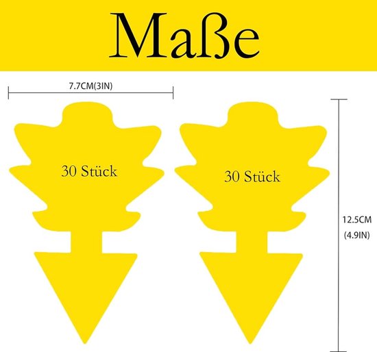 Lutte contre les mouches des terreaux - pack de 30 - stickers jaunes