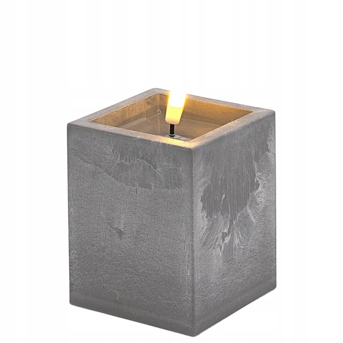 Cortina Beton LED Kaars Vierkant 12cm Loft Stijl Moderne Decoratie