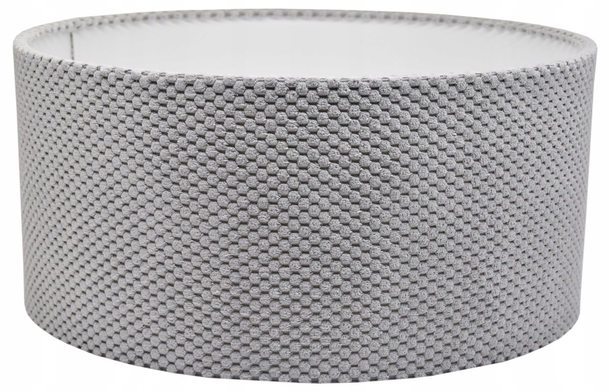 Luxe Pluche Lampenkap 40cm Duifgrijs E27/E14 met E14 Reductie