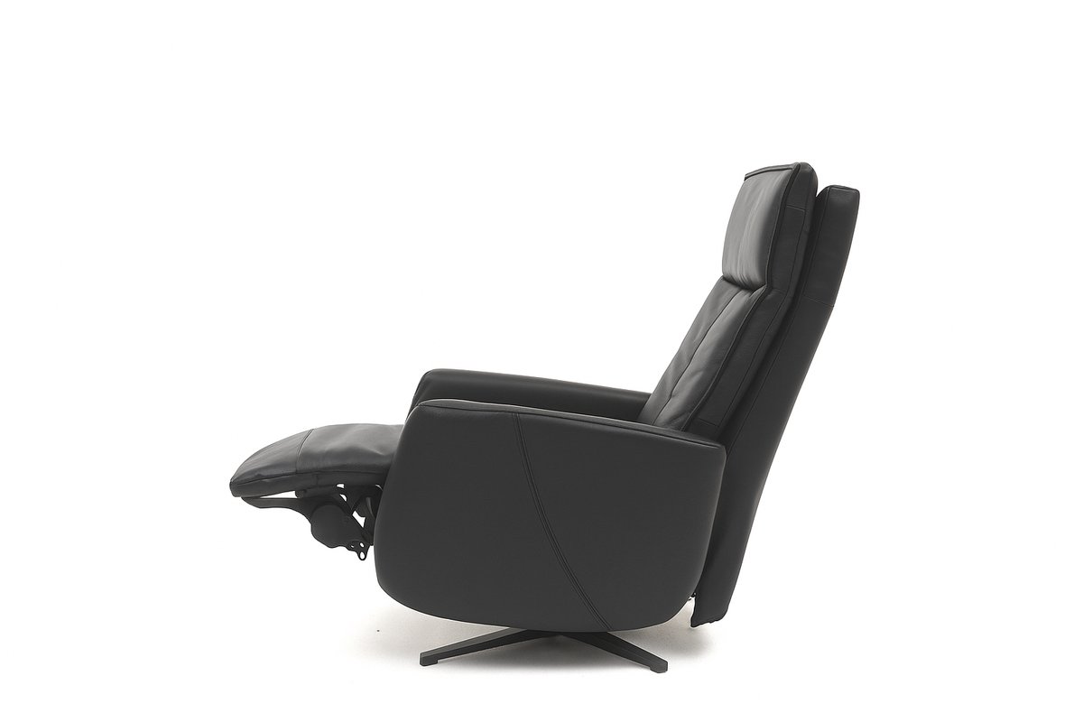 Swiss-Relax - Sta op stoel - Sereno - Zwart - Leer - gebruiksklaar afgeleverd - leder - draaibaar - elektrisch - relaxfauteuil – foto 5