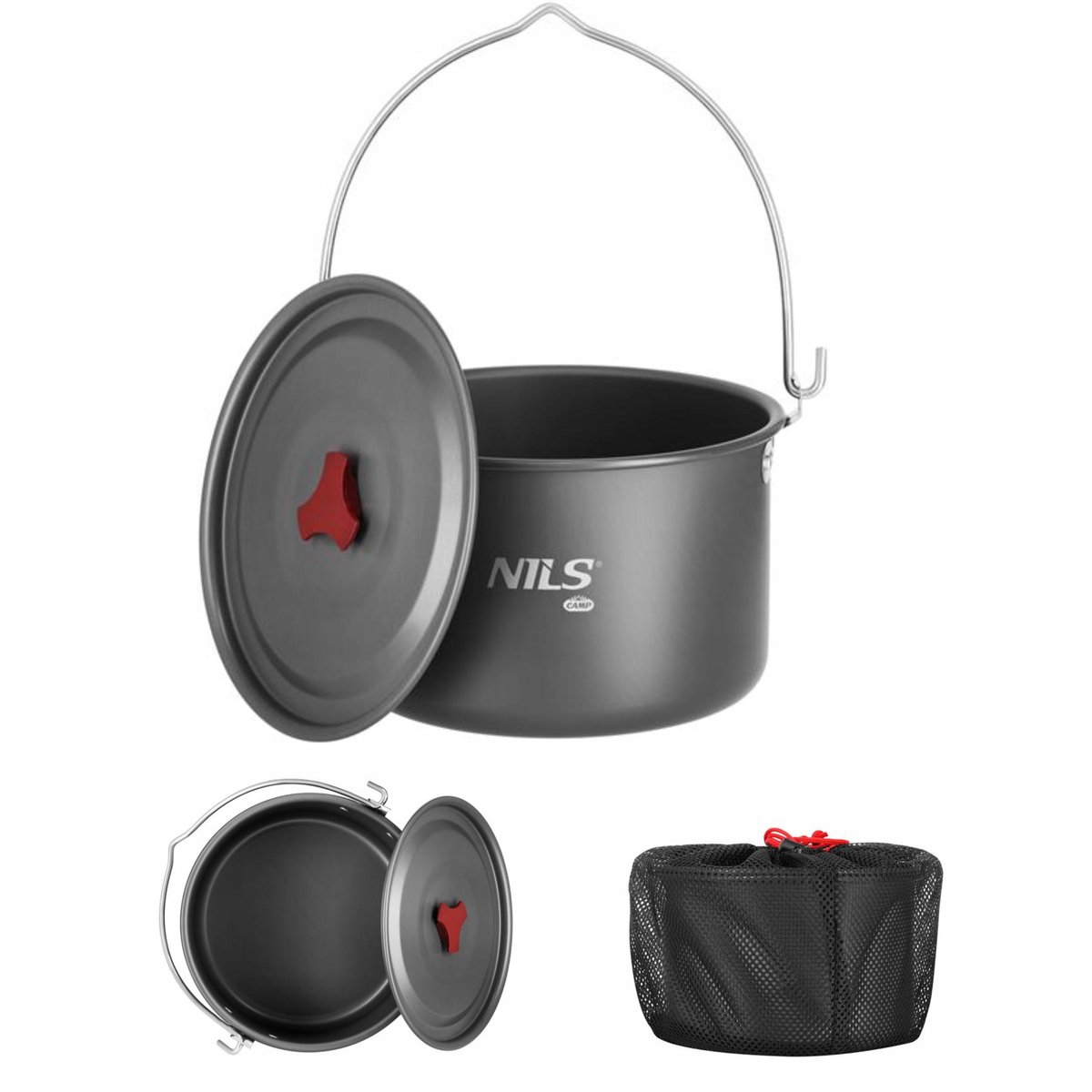 Nils Camp Kampeerpan 4L met Deksel - Duurzaam Aluminium voor Outdoor