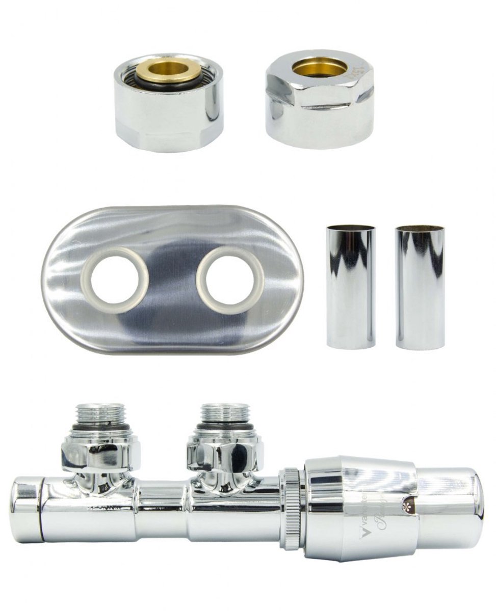 Vario-Term Twins Thermostatische Radiatorafsluiter Set Chroom Rechts