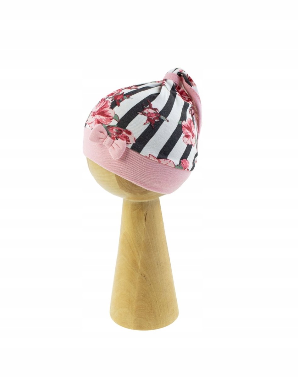 Babymutsje Hoofddoekje Bloemen Wit Nicol Maat 56/62
