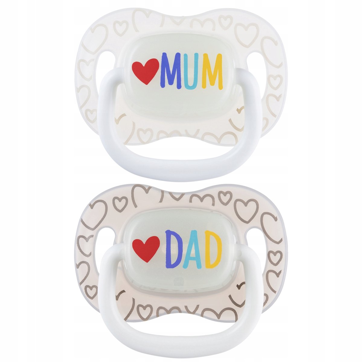 Canpol LoveMum&Dad 2x Siliconen Speen 0-6m - Lichtgevend