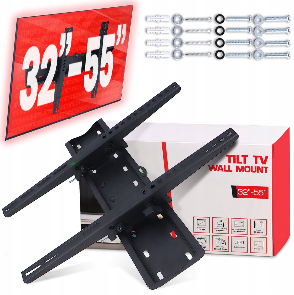 Toshiba 55" TV Muurbeugel - Kantelbaar, Verstelbaar, 40kg